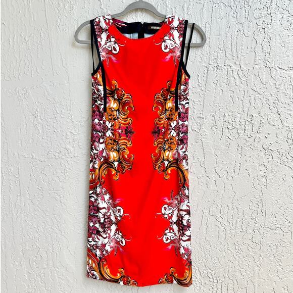 Roberto Cavalli Sleeveless Printed Sheath Mini Dress Multi Women's IT 42 / US 4